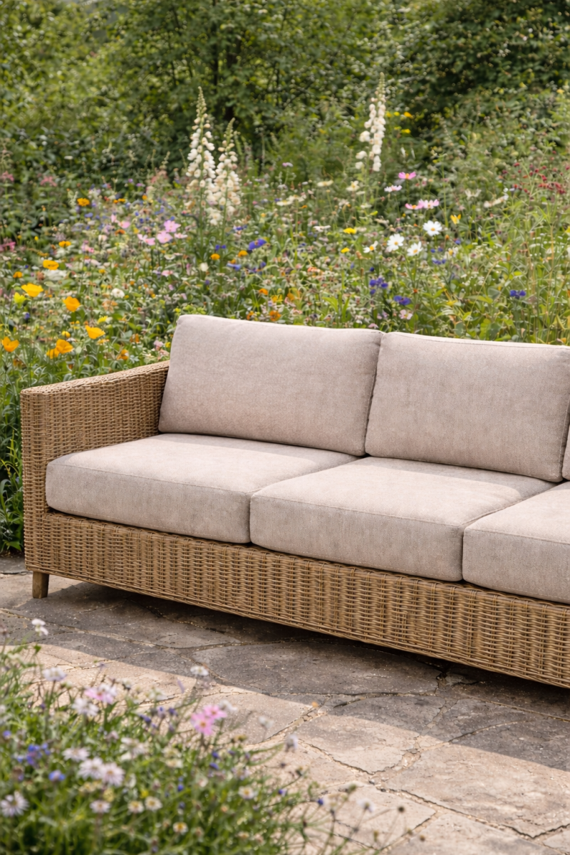 Stof per meter Timeless Sunbrella Natte Heather Chalk NAT 10150 SF 140 - Afbeelding 2