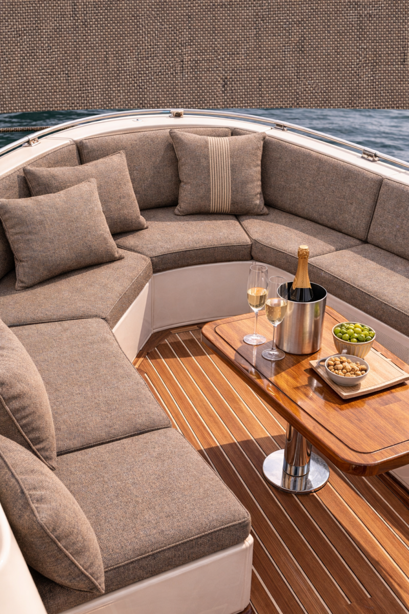 Stof per meter Timeless Sunbrella Furniture Natté Carbon Beige 10065 SF - Afbeelding 2