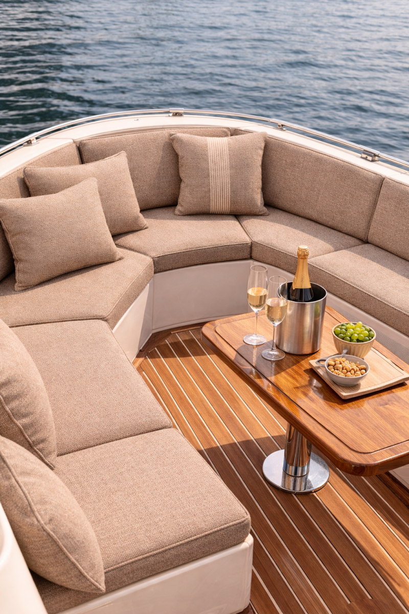 Stof per meter Timeless Sunbrella Furniture Natté Heather Grey 10029 SF - Afbeelding 2